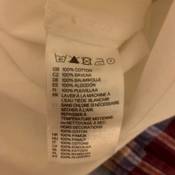 *2 for $20* NWOT White and Plaid Button Up Long Sleeves - Picture 7 of 8